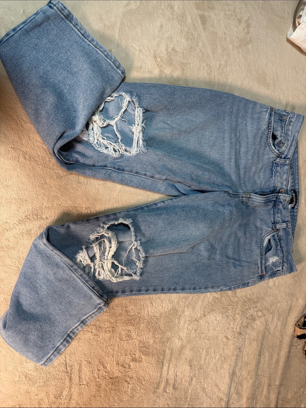 Sincerely Jules Light Blue Distressed Boyfriend Jeans